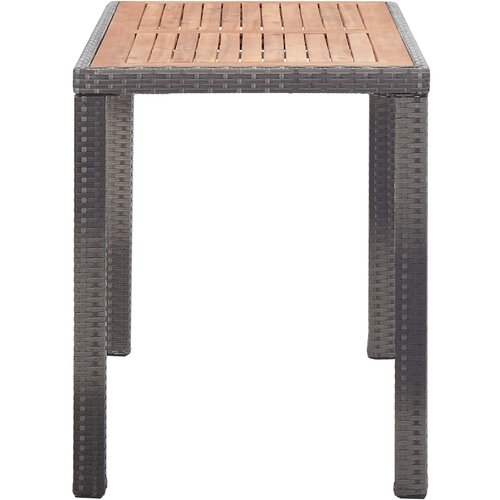 The Living Store Vrtni stol antracit-smeđi 123x60x74 cm masivno bagremovo drvo Cijene