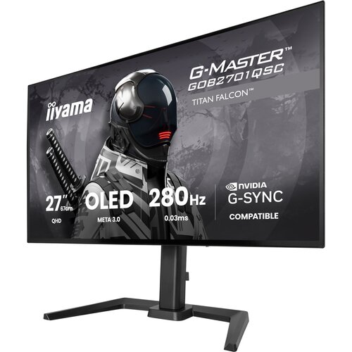 Iiyama G-Master GOB2701QSC-B1 26,5&amp;quot; OLED monitor z WQHD ločljivostjo, 0,03ms in odzivnim časom (GtG), 280Hz RGB Tandem Slike
