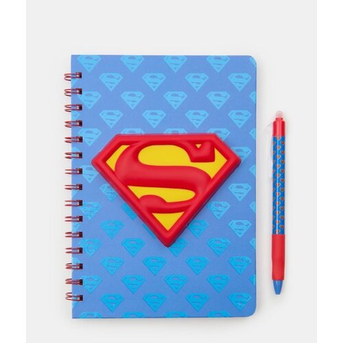 Sinsay Set: bilježnica sa spiralnim uvezom s 3D aplikacijom i kemijska olovka 2 pack Superman Cijene