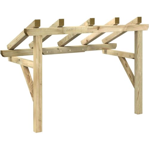 VidaXL nadstre&amp;scaron;nica za vrata 150 x 100 x 100 cm od masivne borovine Slike