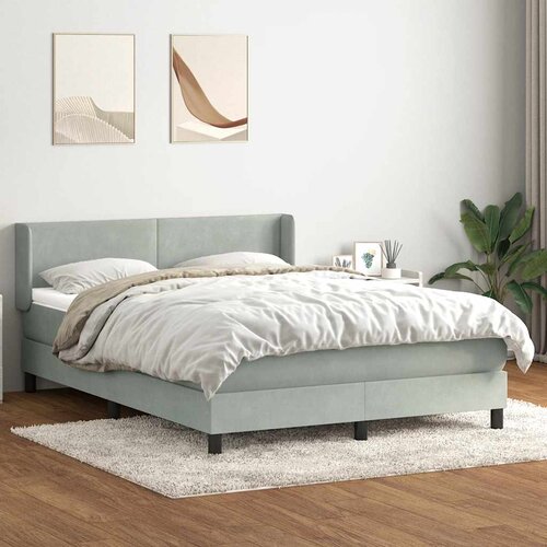 vidaXL Krevet s oprugama i madracem svjetlosivi 160x210 cm bar&scaron;unasti Cijene