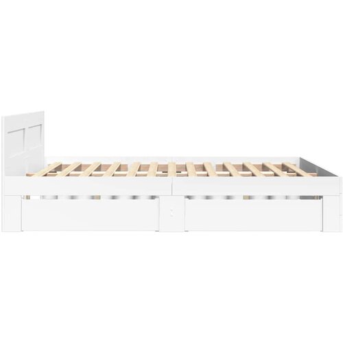  Krevetna konstrukcija s uzglavljem 2 pcs Bijeli 137 x 188 cm Slike