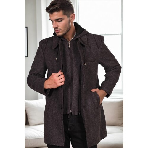 Dewberry PLT8335 MEN'S COAT-DIAGONAL BLACK-ANTHRACITE-3 Cijene