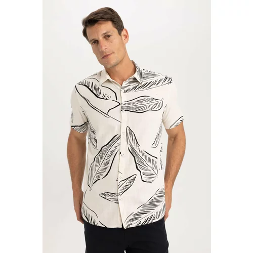 Defacto Regular Fit Woven Printed Short Sleeve Shirt