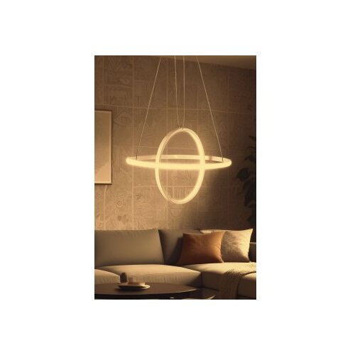 Opviq led luster saturn white body yellow light Slike