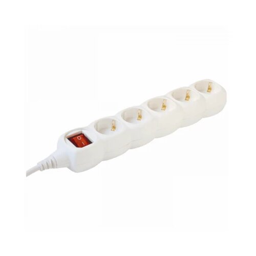 Home produžni kabel, 5 utičnica, prekidač, 1.5mm², 3 met, beli - nv 5K-3/WH/1.5 Cene