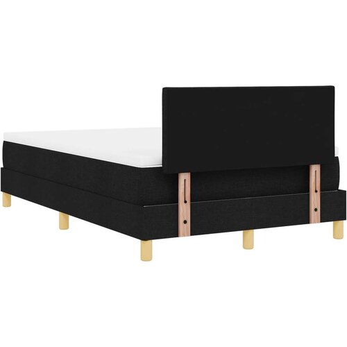 vidaXL Postelja z vzmetnico Črna 120x200 cm Tkanina Cene