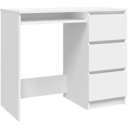 VidaXL Pisalna miza bela 90x45x76 cm iverna plo&amp;scaron;ča, (20608920) Slike