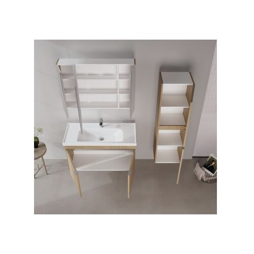 Hanah home Kupatilski ormarić sa umivaonikom i ogledalom (2 komada) Desna 100 735 Cene