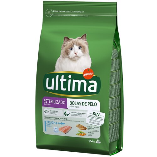 Affinity Ultima Ultima Feline Sterilized Hairball s postrvjo - 4,5 kg (3 x 1,5 kg) Slike