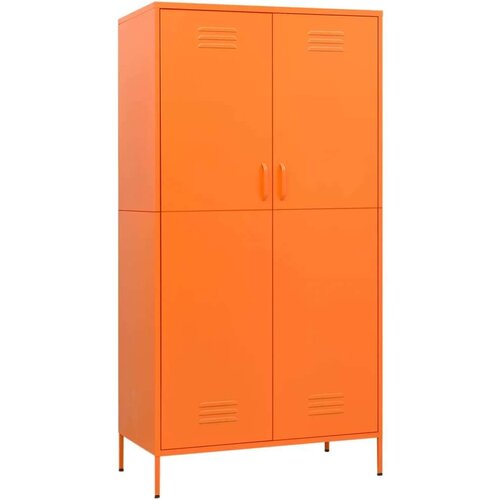 VidaXL garderobna omara oranžna 90x50x180 cm jeklo Slike