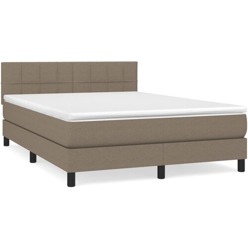 Maison Chic Box spring postelja - Vzmetna postelja z vzmetnico taupe 140x200 cm blago SL8217, (21886074) Cene