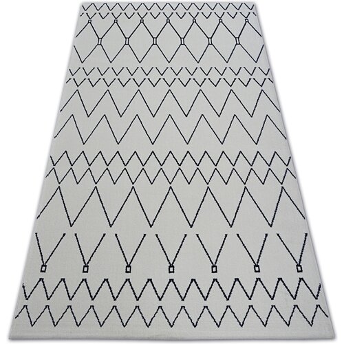 RugsX Preproge Preproga SENSE Micro 81249 Cikcak ETNO bela/modra 160x230 cm Bela Cene