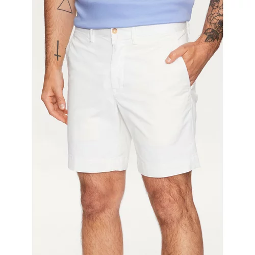 Polo Ralph Lauren Kratke hlače iz tkanine 710799213031 Bela Slim Fit