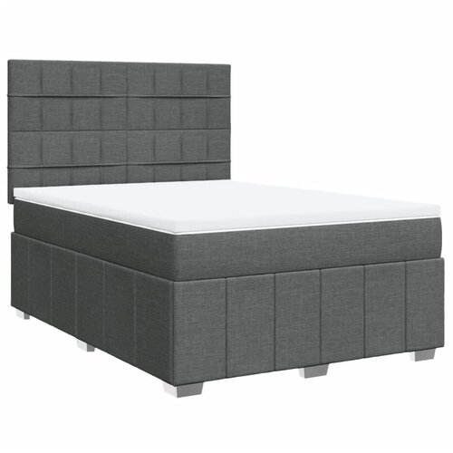 Maison Chic Box spring postelja - Vzmetna postelja z vzmetnico temno siva 160x200 cm blago SL17892, (21894457) Cene