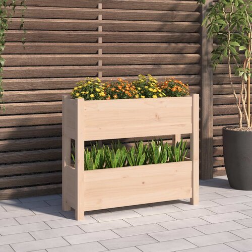 vidaXL visoka greda 77x25x66 cm trdna borovina Cene