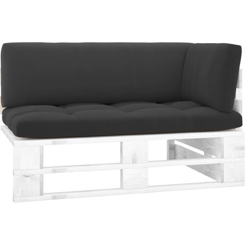 VidaXL Kutna vrtna sofa od paleta od bijelo impregnirane borovine Slike
