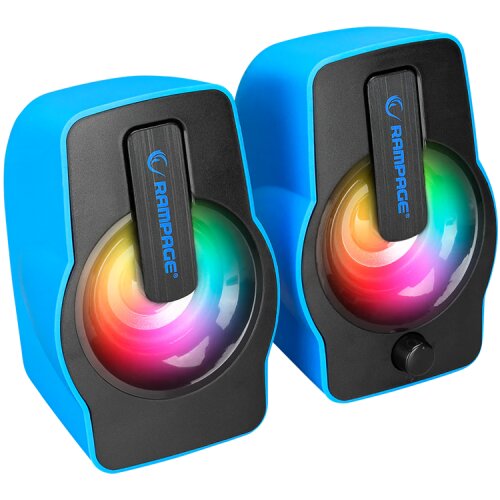 Rampage Zvučnici 2.0 gaming RMS-G7 FALSETTO, 6W, RGB LED blue, 3,5mm + USB napajanje Cijene