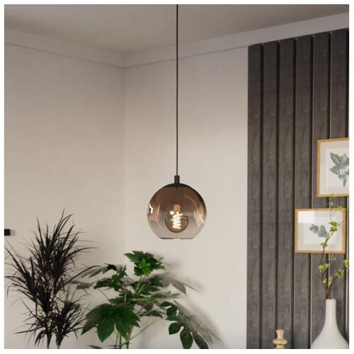 Eglo 901923 -  visilica na sajli ariscani 1xE27/60W/230V crna/bež/zadimljena Cene