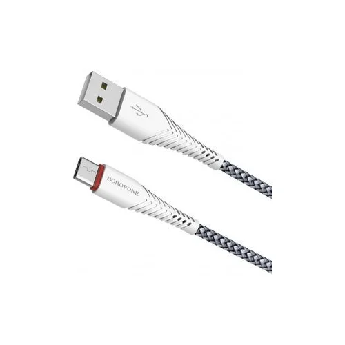 Borofone podatkovni kabel X25 Type C na USB 1m 3A bel pleten