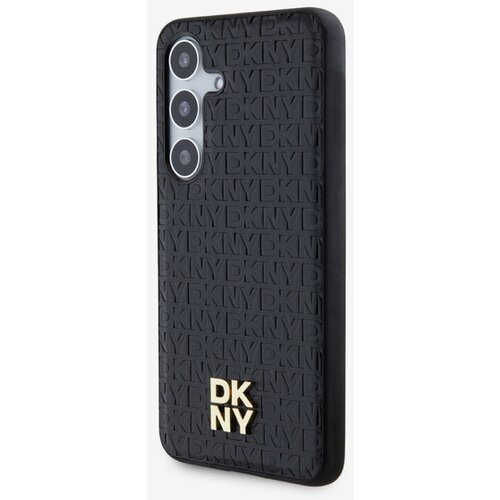 Dkny PU Leather Repeat Pattern Stack Logo Magsafe Zadn&amp;iacute; Kryt pro Samsung Galaxy S24+ Black Ovitek za telefon Vijolična Slike
