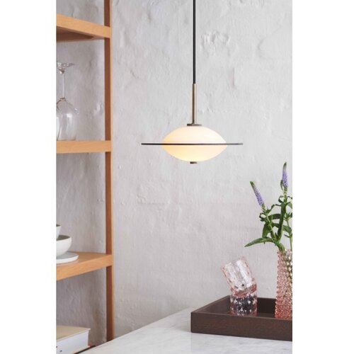 Halo Design 743599 - Visilica na sajli ORBIT 1xG9/7W/230V prečnik 24 cm bela/mesing/dimljeno Slike