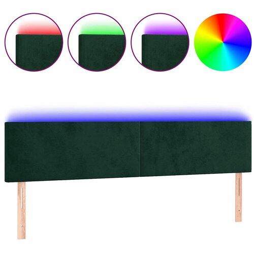  LED uzglavlje tamnozeleno 180x5x78/88 cm bar&amp;scaron;unasto Slike
