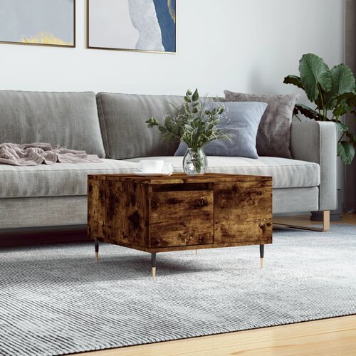 VidaXL Stolić za kavu boja hrasta 55 x 55 x 36 5 cm konstruirano drvo Slike