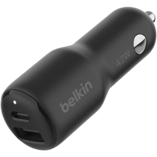 Belkin boost charge auto punjač bez kabla (usb-a + usb-c) 42W, crni Slike