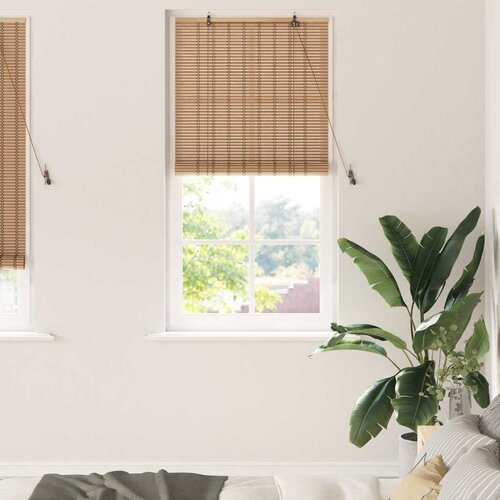 vidaXL Zastore i sjenila sa zavjesama Svijetlosmeđa 80 x 220 cm Bambus Cijene