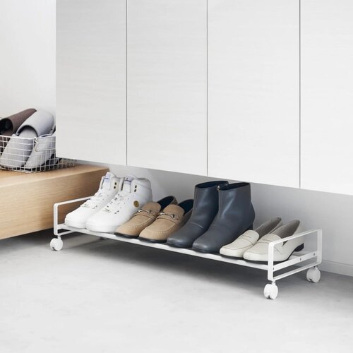 YAMAZAKI Belo kovinsko stojalo za čevlje 83,5x14,5x27,5 cm Tower &amp;ndash; Slike