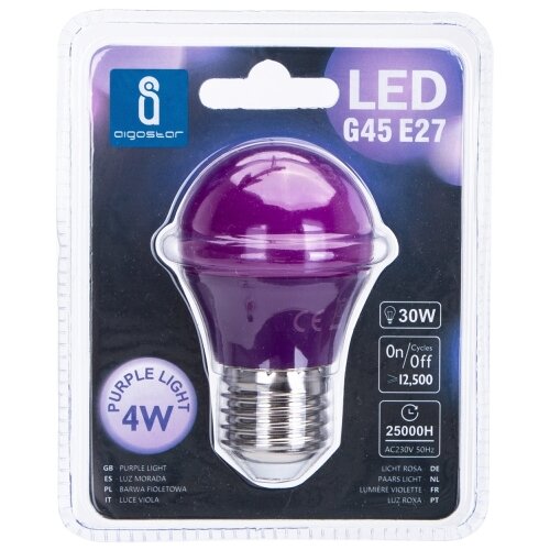 Aigostar led sijalica G45 E27/4W/230V ljubičasta Slike