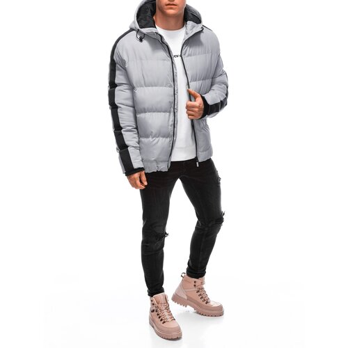 Edoti Men&amp;#039;s quilted winter jacket - gray Slike