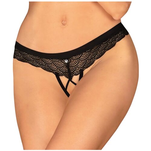 Obsessive Chemeris - otvorene tange (crne) - XL/XXL Cijene
