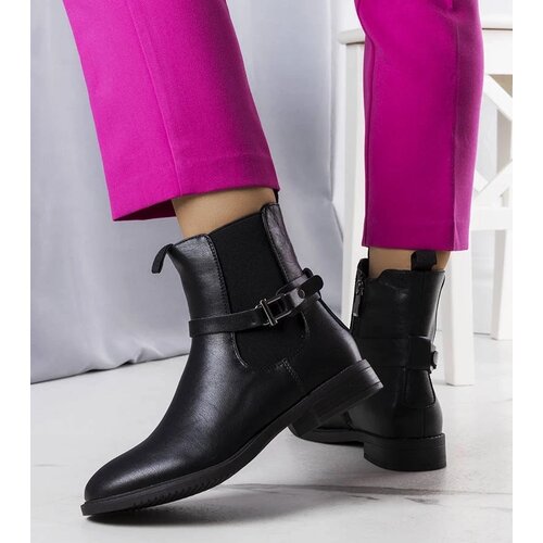 D/CEO Black wedge heeled boots Etylioo Cene