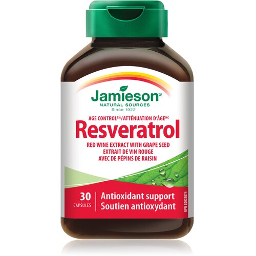 Jamieson Resveratrol, ekstrakt crvenog vina sa semenom grožđa, 30 kapsula Slike