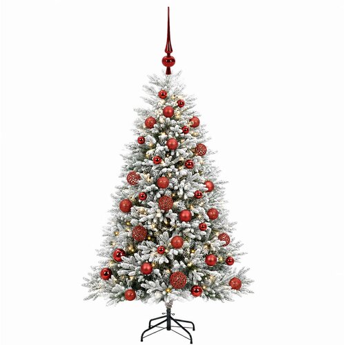  Umjetno božićno drvce s kuglicama 150 cm 150 LED lampica Slike