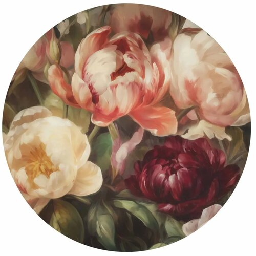  Okrugla fototapeta - Charismatic peonies 280x280 Slike