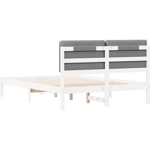  Krevetni okvir s tapiciranim uzglavljem Svijetlo siva Svjetlosiva 205.5 x 155.5 x 84.5 cm Slike