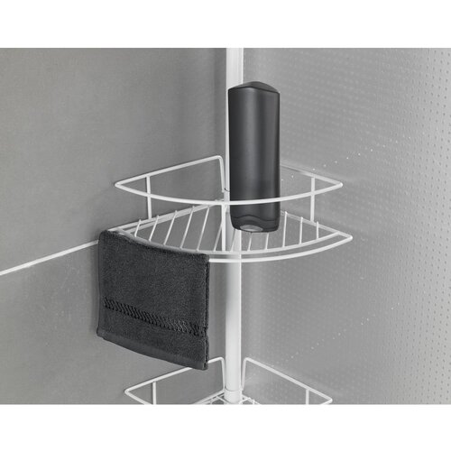 Wenko 26015100 - Uglovna polica DOLCEDO 31x230 cm nerđajući čelik/bela Slike