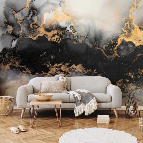  Foto tapeta - Gold Explosions - an Abstract Pattern Inspired by Marble 350x256 Standard Cene