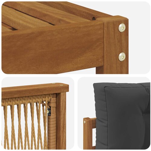  Set vanjskih sofa 4 kom. Prirodna i antracit Slike