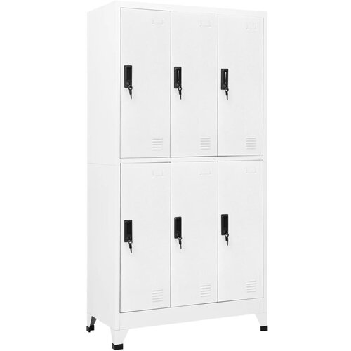 vidaXL omara s ključavnico bela 90x45x180 cm jeklo Cene