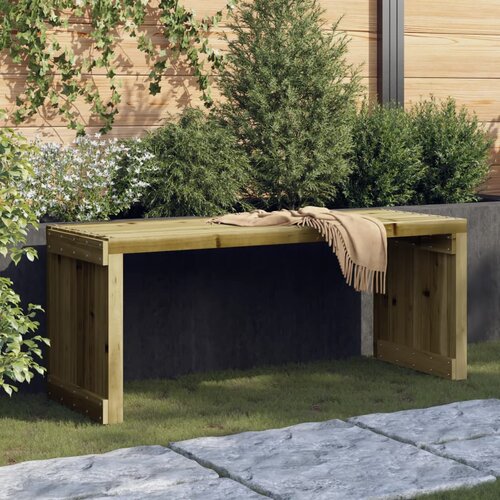 VidaXL Vrtna klop raztegljiva 212,5x40,5x45 cm impregnirana borovina Slike