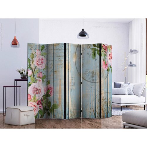 Artgeist Paravan Vintage Garden Blue I, 5-Delni, Akustičen Slike