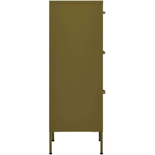 VidaXL Omara za shranjevanje olivno zelena 42,5x35x101,5 cm jeklo Slike
