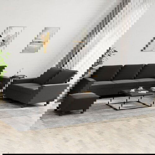 vidaXL 3-dijelni set sofa crni od tkanine Cijene