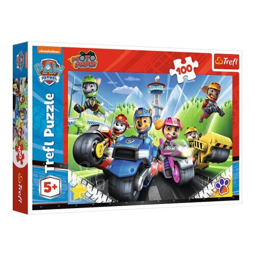 Tref line puzzle 100 paw patrol motor ( T16430 ) Slike