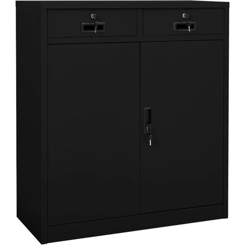 Furnova Pisarni&amp;scaron;ka omara črna 90x40x102 cm jeklo, (21919632) Slike