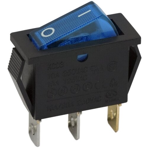 Delight Preklopno vgradno stikalo OFF/ON 16A 250V modra osvetlitev Cene